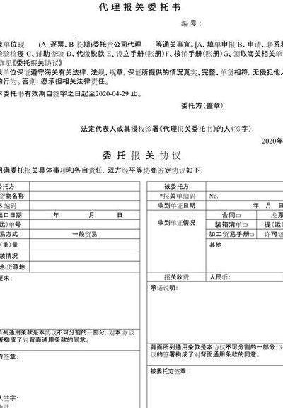 报关报检委托书（报关报检委托书电子版下载）