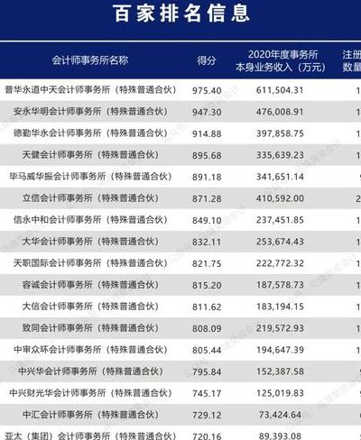 北京会计事务所排名（北京会计师事务所百强）