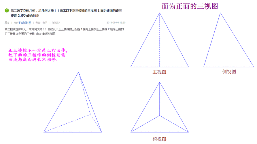 什么是正三棱锥（什么是正三棱锥和正四面体）