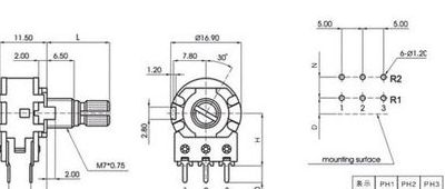 电位器引脚（电位器引脚接线图）