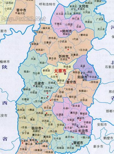 山西最新行政区划图调整最新消息（山西省最新区域划分图）