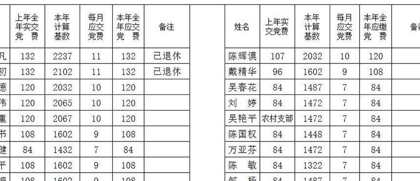 党费一年多少钱（正式党员党费一年多少钱）