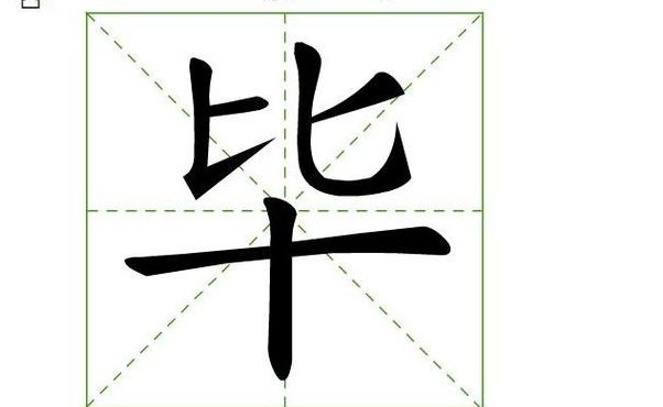 些字的部首（毕字的部首）