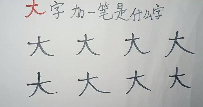 大加一笔是什么字（大加一笔是什么字20个）