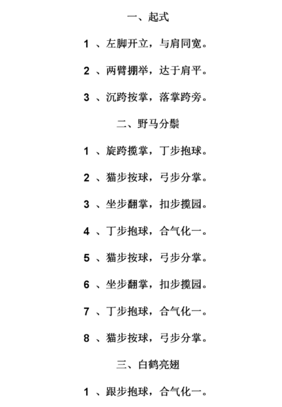 二十四式太极拳教学（二十四式太极拳教学视频完整版口令）