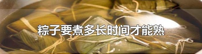 粽子要煮多长时间材能熟（粽子要煮多久可拟熟）