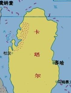 卡塔尔位置地图（卡塔尔地图高清中文版）