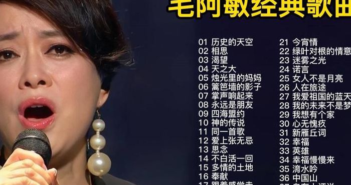 毛阿敏歌曲大全（毛阿敏歌曲大全播放）