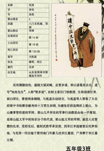 吴用的主要事迹（吴用的主要事迹100字）